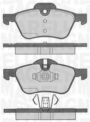 MAGNETI MARELLI Комплект тормозных колодок, дисковый тормоз 363916060332